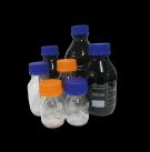 Borosilicate Glass Clear Round Media Reagent  Storage Bottles, with orange polypropylene GL45 Screw Cap,capacity 100ml 250ml 500ml 1000ml……